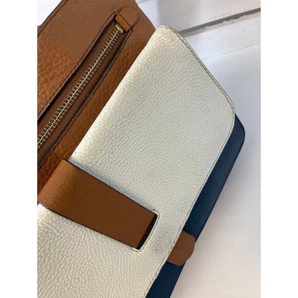 FOSSIL MEDIUM PEBBLED LEATHER TRI COLOR SHOULDER BAG - Picture 10 of 16